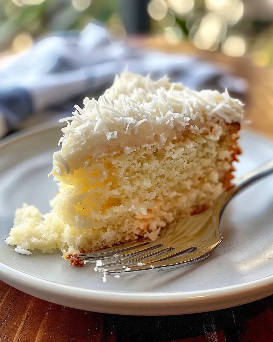 Moist soft coconut cake fresh from the pressure cooker