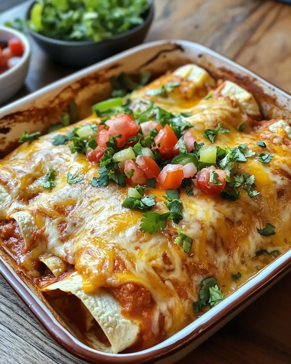 Steaming enchiladas just before opening