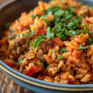 Spanish Rice taken with iphone 15 pro max --iw 2 --ar 4:5 --v 6.0 --raw