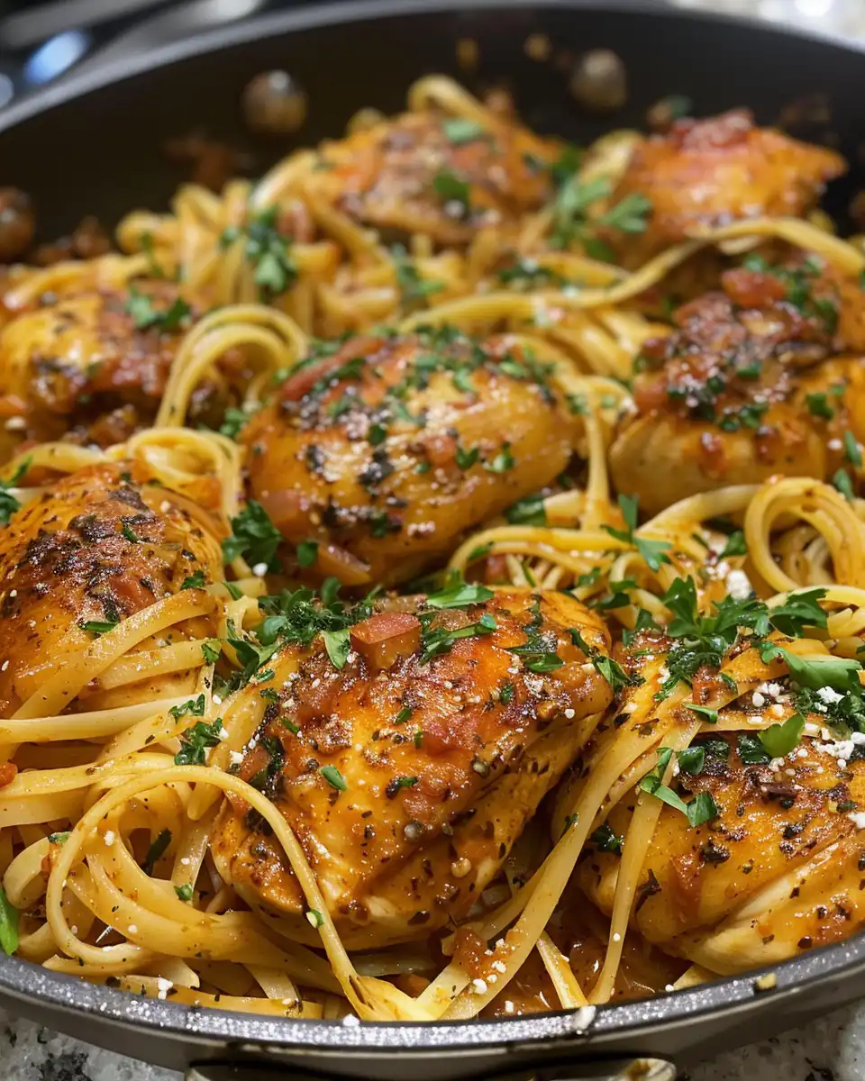Ingredients for spicy Cajun chicken and pasta in bowls