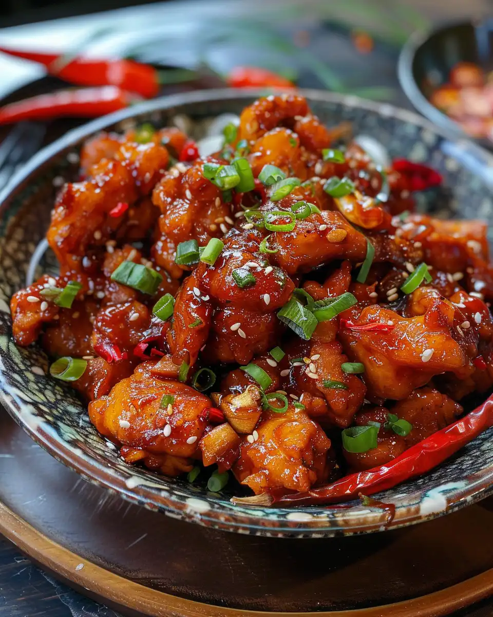 Ingredients for Dragon Chicken with vibrant colors and fresh chicken strips