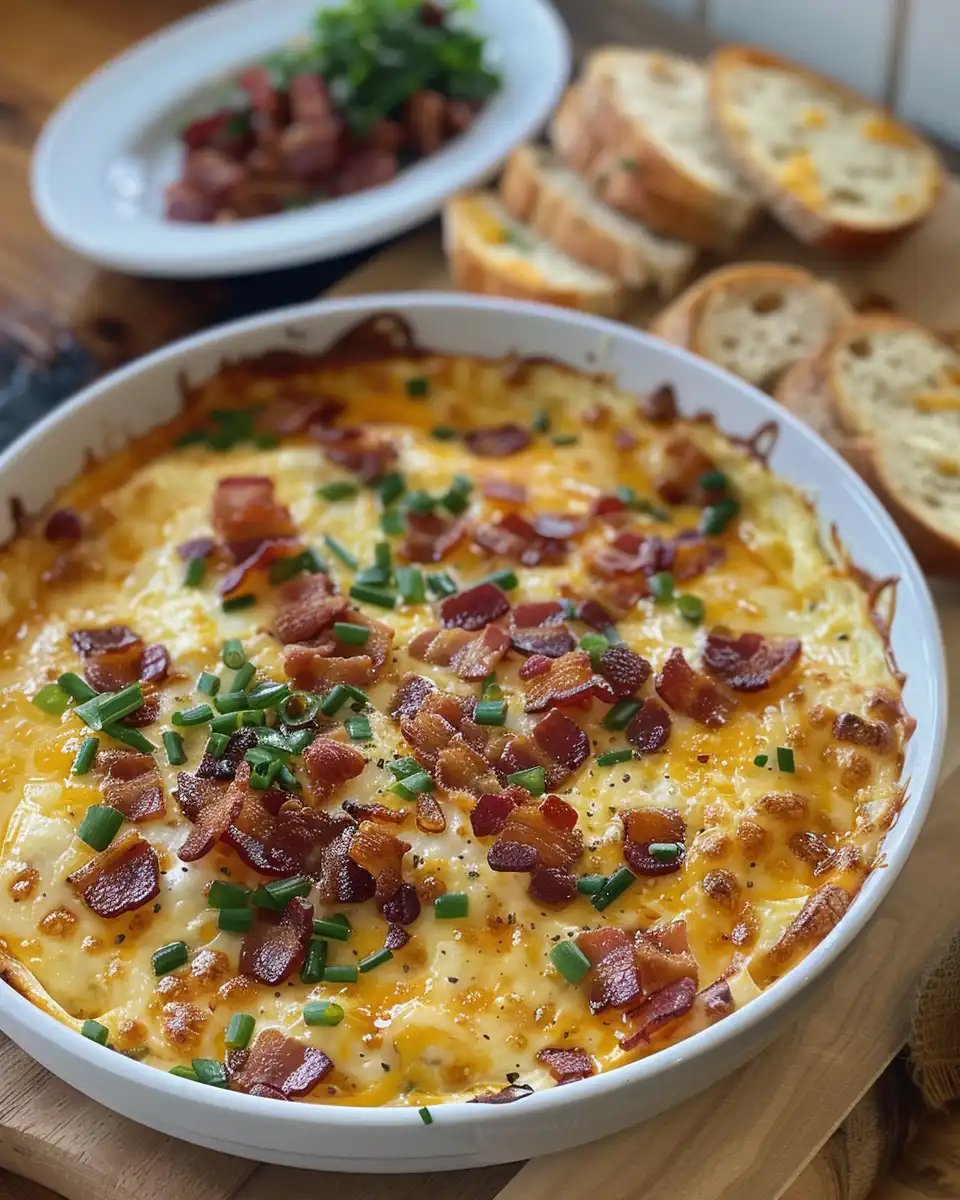 Creamy smoked gouda and bacon dip fresh from the pressure cooker