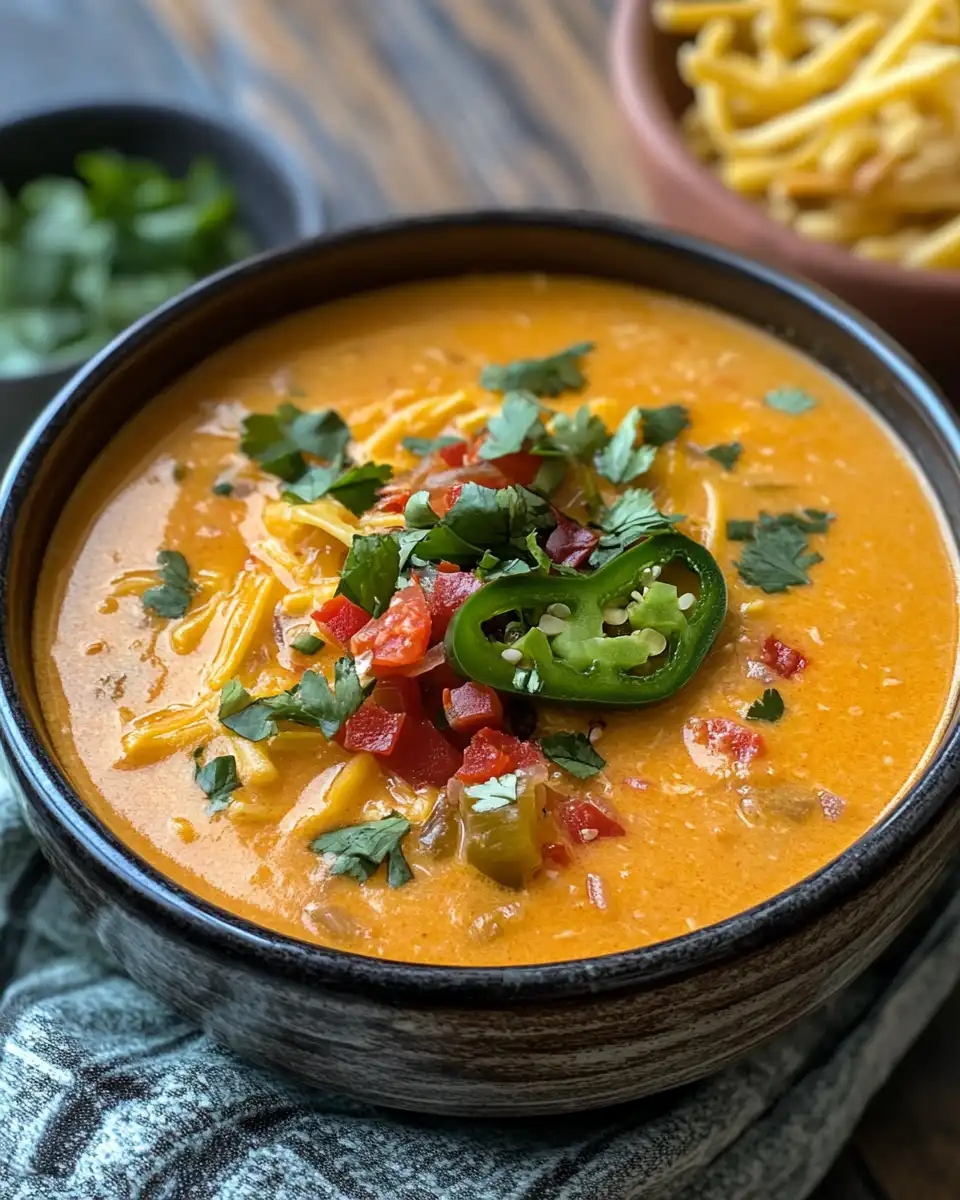 Ingredients for Jalapeno Popper Chicken Soup in a bowl
