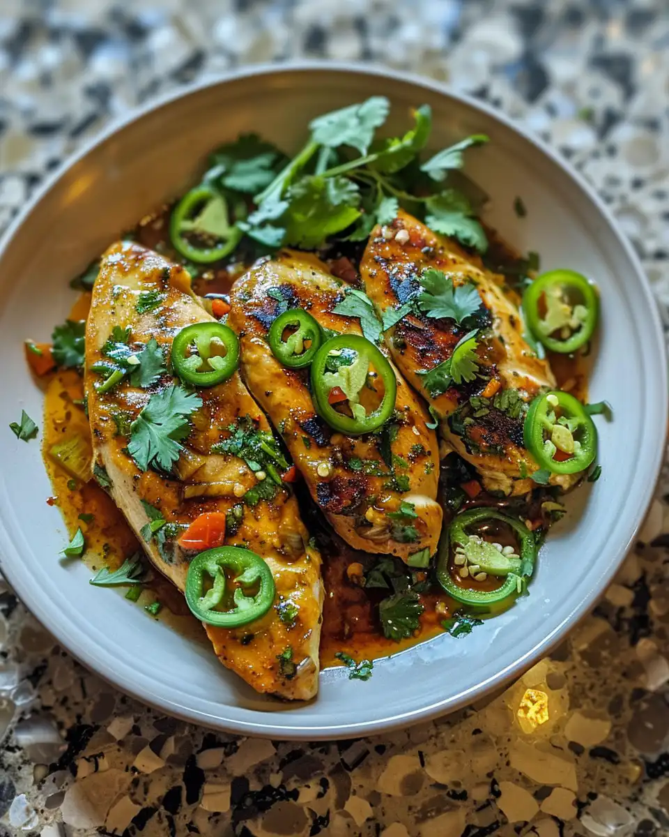 Finished cheesy jalapeo chicken plated and ready to eat