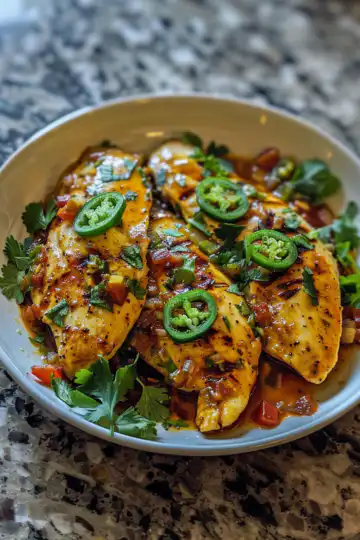 Spicy Jalapeno Chicken is the perfect weeknight meal taken with iphone 15 pro max --iw 2 --ar 4:5 --v 6.0 --raw