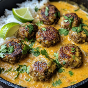 Spicy Jerk Meatballs in Coconut Lime Curry taken with iphone 15 pro max --iw 2 --ar 4:5 --v 6.1 --raw