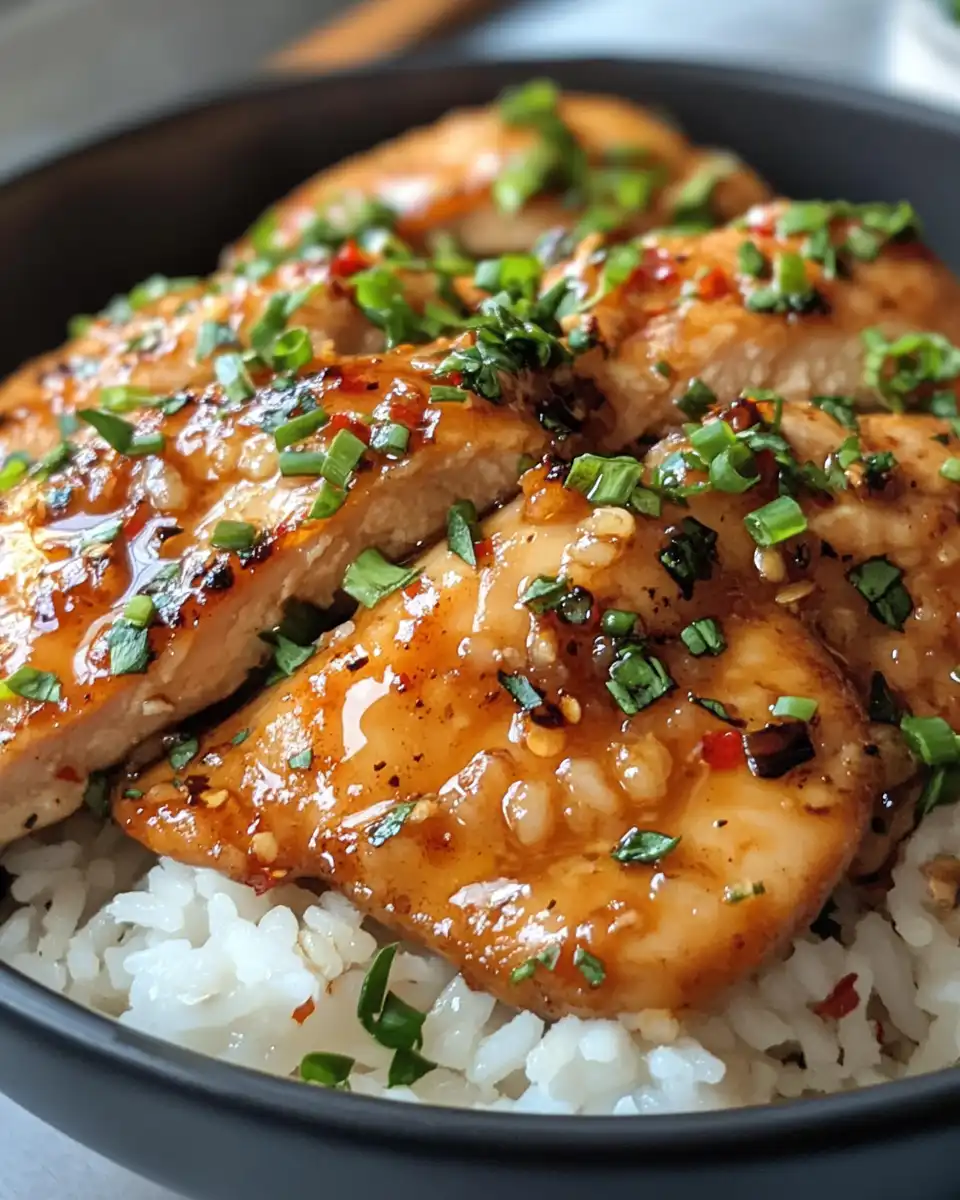 Ingredients laid out for spicy maple chicken with coconut rice