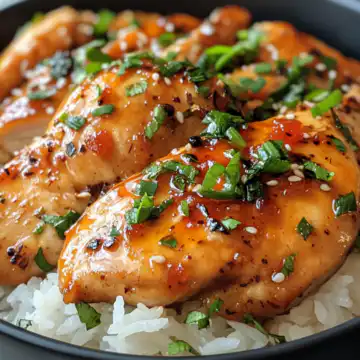 Spicy Maple Chicken with Coconut Rice taken with iphone 15 pro max --iw 2 --ar 4:5 --v 6.1 --raw