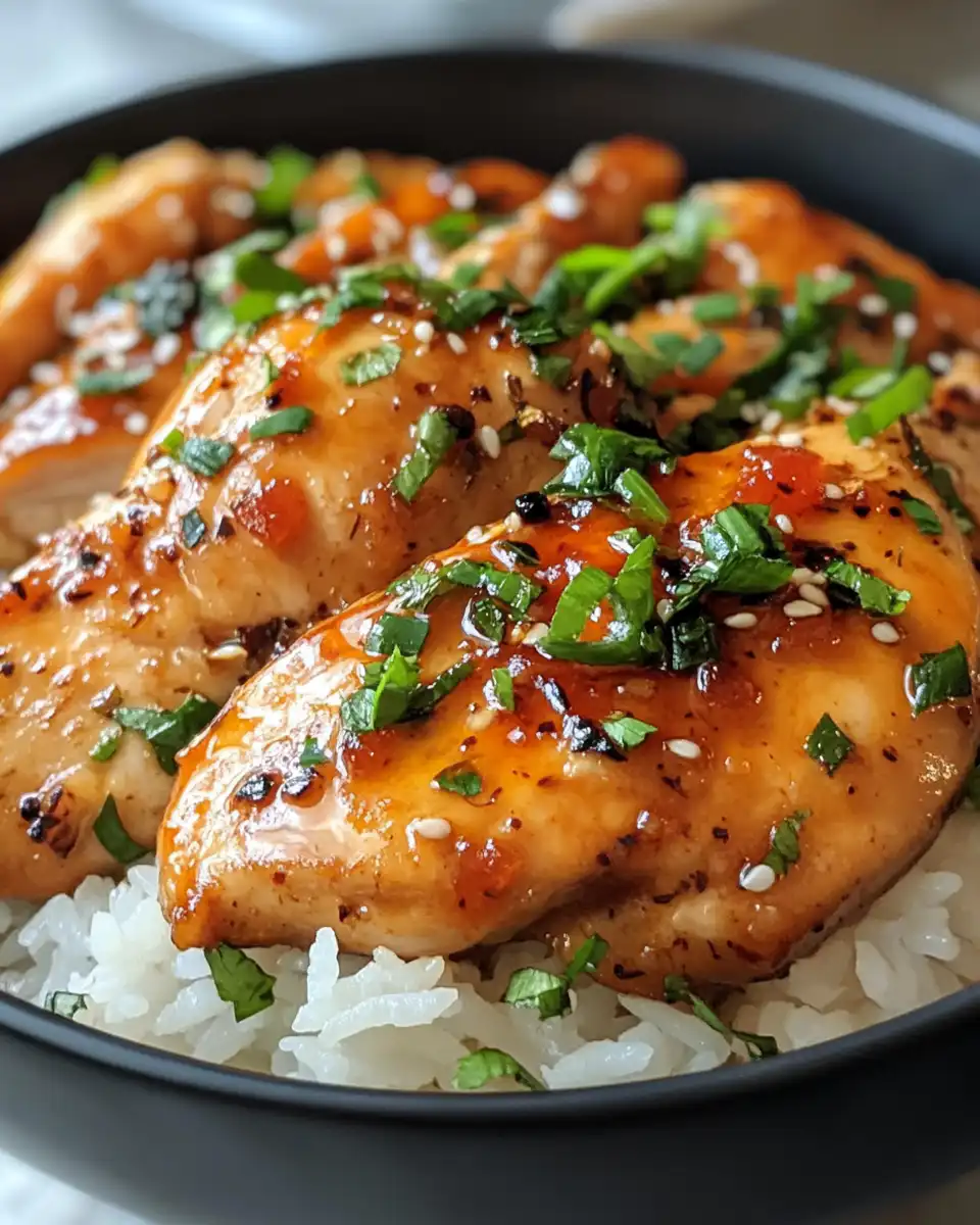 Spicy maple chicken with coconut rice fresh from pressure cooker