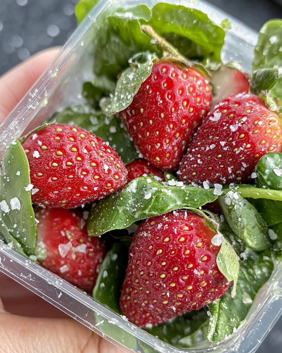 Fresh spring salad with strawberries