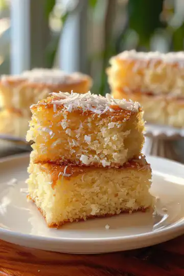 Sticky Coconut Cake taken with iphone 15 pro max --iw 2 --ar 4:5 --v 6.0 --raw