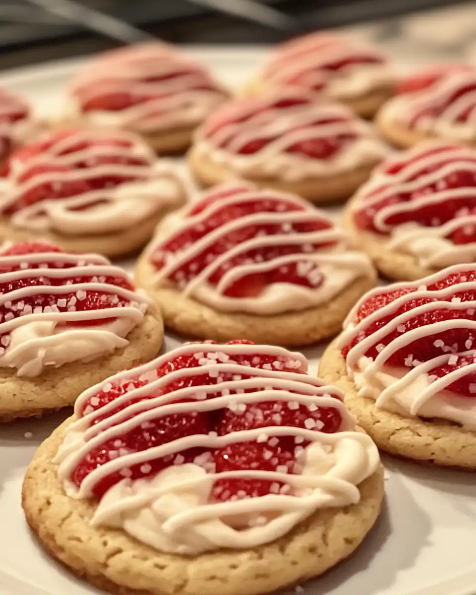 Mixing ingredients in bowl for strawberry cream cheese cookies with white chocolate chips