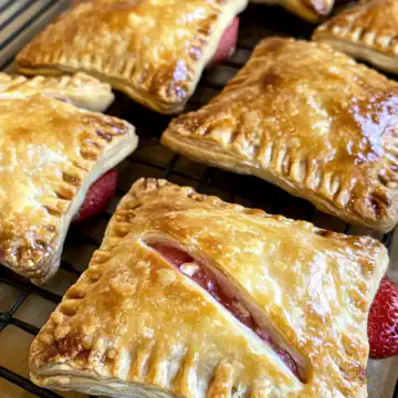 Strawberry Cream Cheese Hand Pies taken with iphone 15 pro max --iw 2 --ar 4:5 --v 6.1 --raw