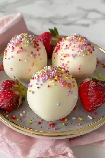 Strawberry Shortcake Easter Egg Bombs taken with iphone 15 pro max --iw 2 --ar 4:5 --v 6.0 --raw