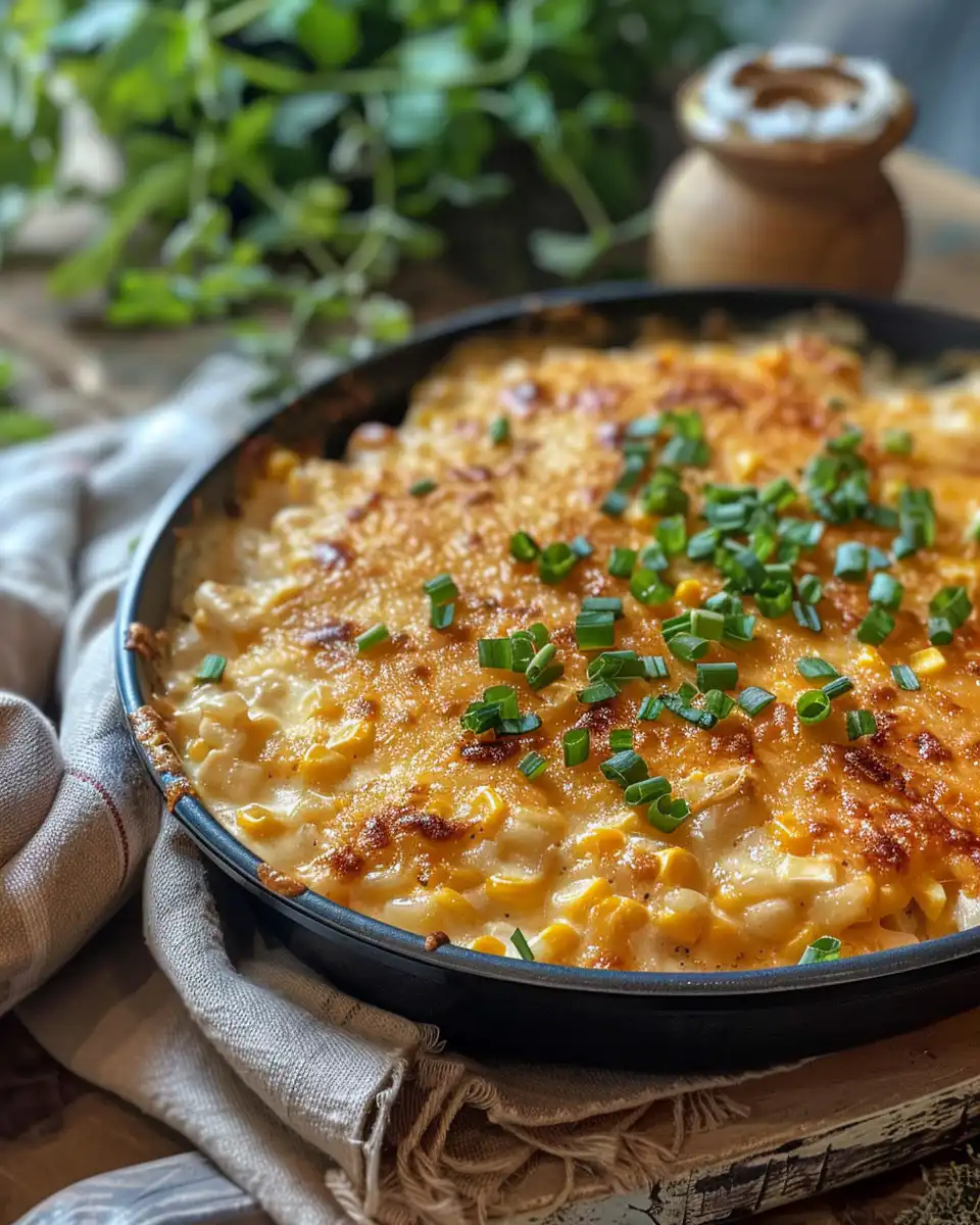 Pressure cooker with bubbling street corn chicken casserole inside