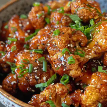 Sweet and Savory Glazed Baked Cauliflower taken with iphone 15 pro max --iw 2 --ar 4:5 --v 6.0 --raw