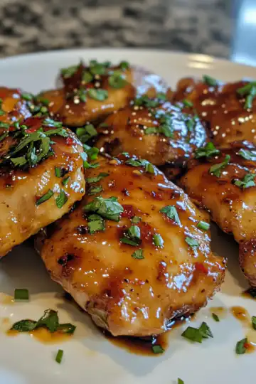 Sweet Chili Glazed Thai Boneless Chicken Thighs taken with iphone 15 pro max --iw 2 --ar 4:5 --v 6.1 --raw