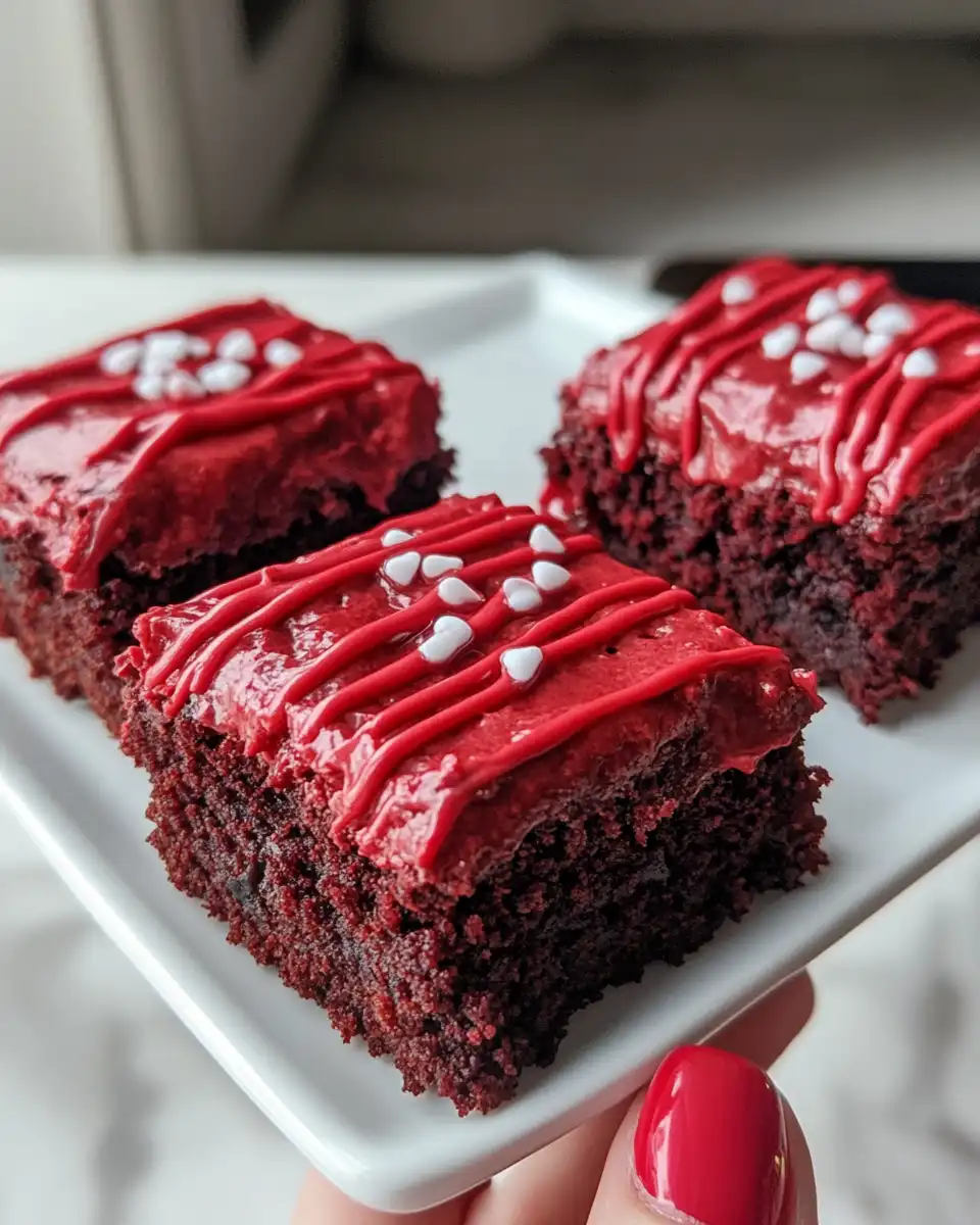 Freshly baked soft and gooey red velvet brownie bites in pressure cooker