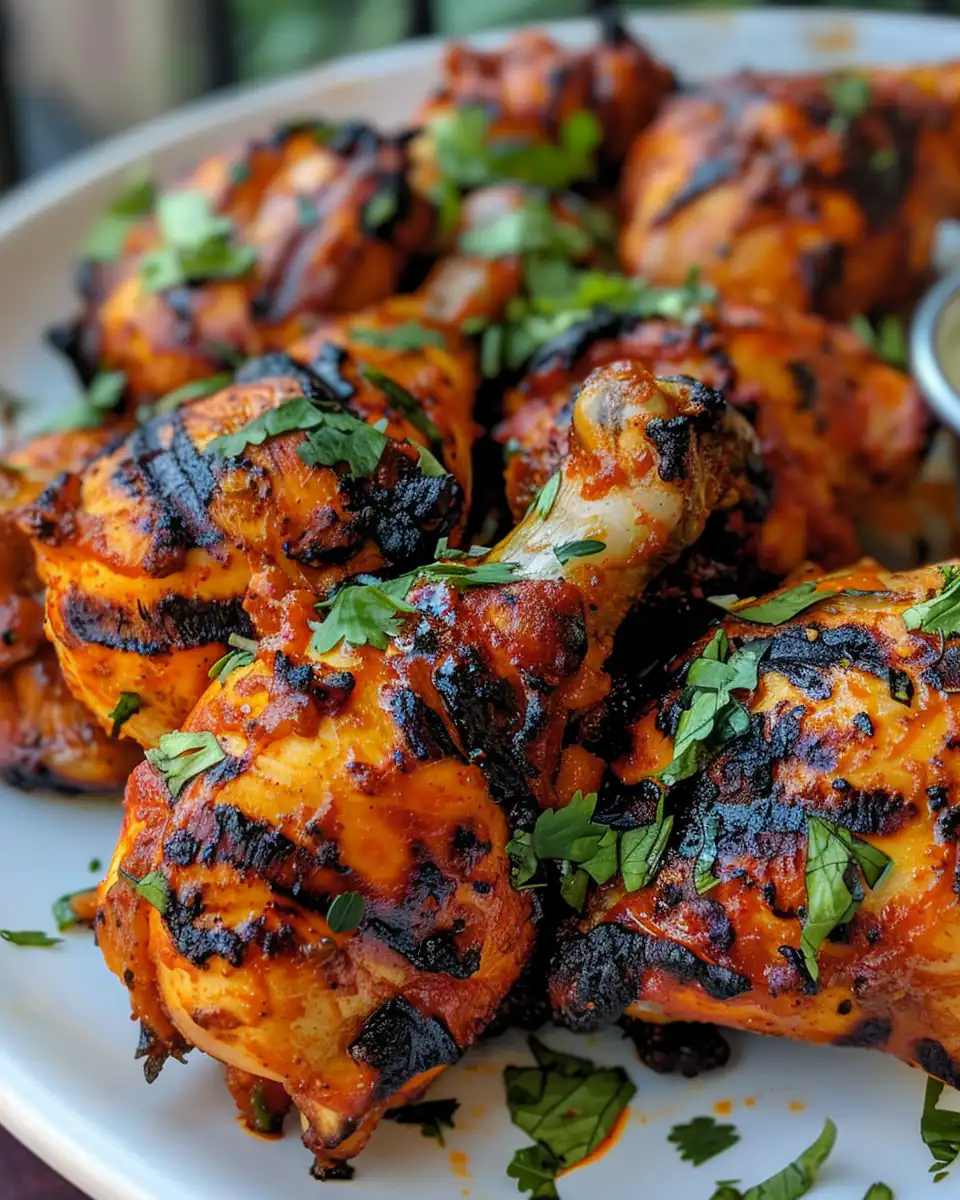 Juicy tandoori chicken drumsticks fresh from pressure cooker