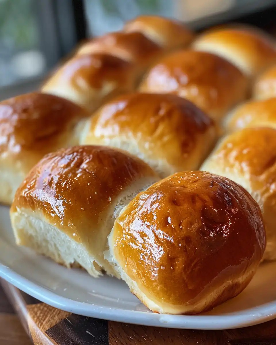 Golden brown Texas Roadhouse style rolls fresh from oven