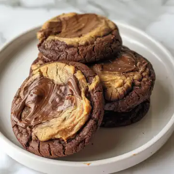 The Best Peanut Butter Brownie Swirl Cookies for Baking Lovers taken with iphone 15 pro max --iw 2 --ar 4:5 --v 6.0 --raw