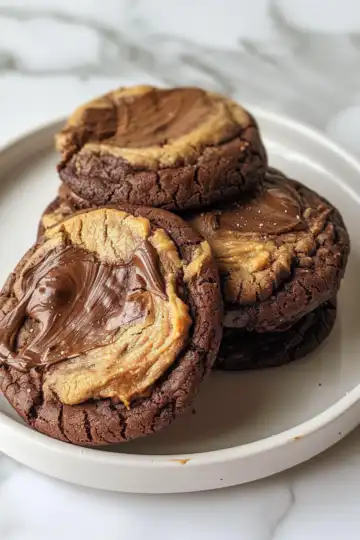 The Best Peanut Butter Brownie Swirl Cookies for Baking Lovers taken with iphone 15 pro max --iw 2 --ar 4:5 --v 6.0 --raw