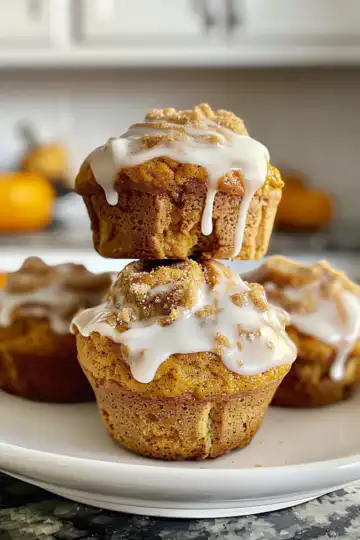 The Best Pumpkin Cinnamon Roll Muffins Ever taken with iphone 15 pro max --iw 2 --ar 4:5 --v 6.0 --raw