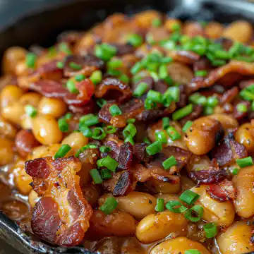 The Ultimate Brown Sugar and Bacon Baked Beans Recipe taken with iphone 15 pro max --iw 2 --ar 4:5 --v 6.0 --raw