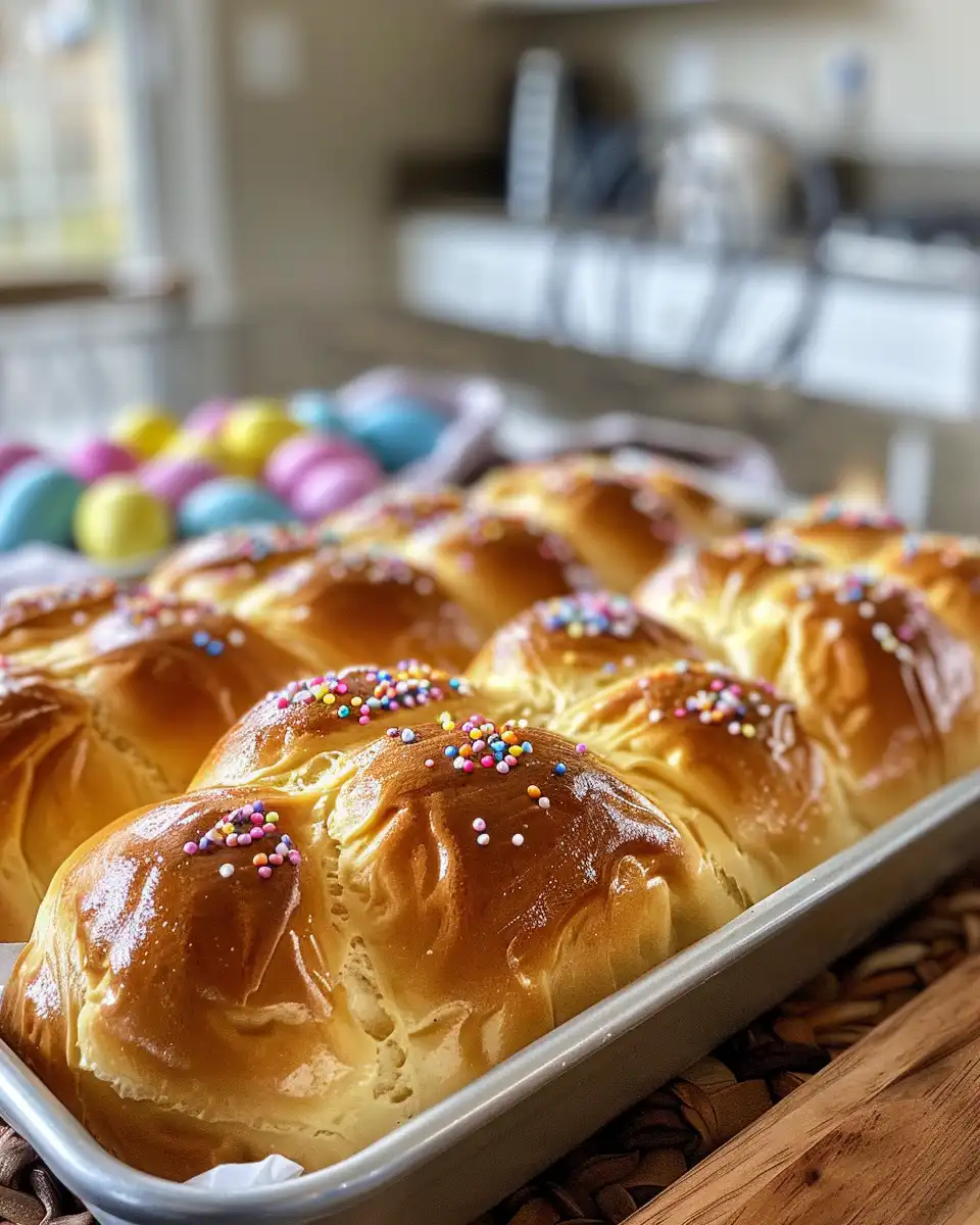 Freshly baked traditional Italian Easter bread in pressure cooker