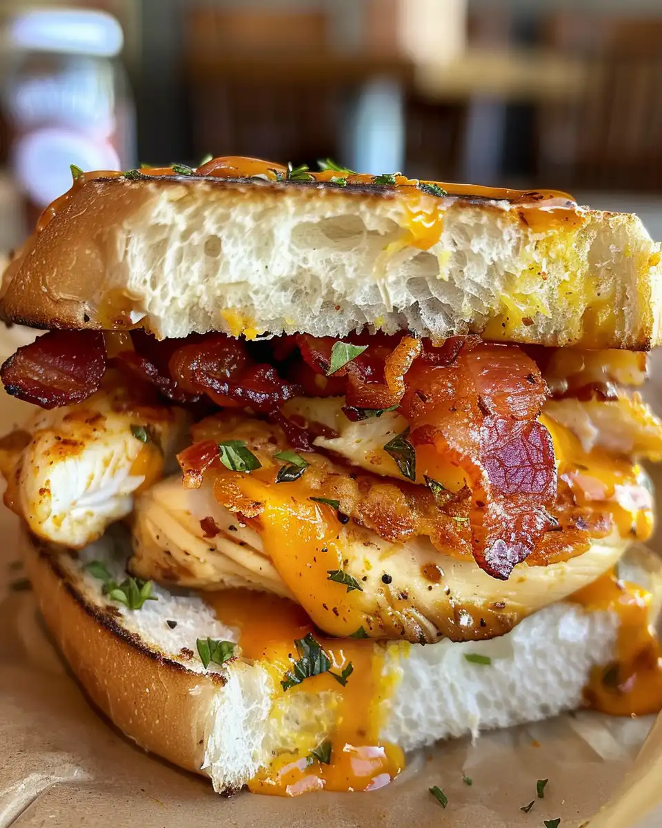 Ingredients for loaded chicken club sandwich laid out on table