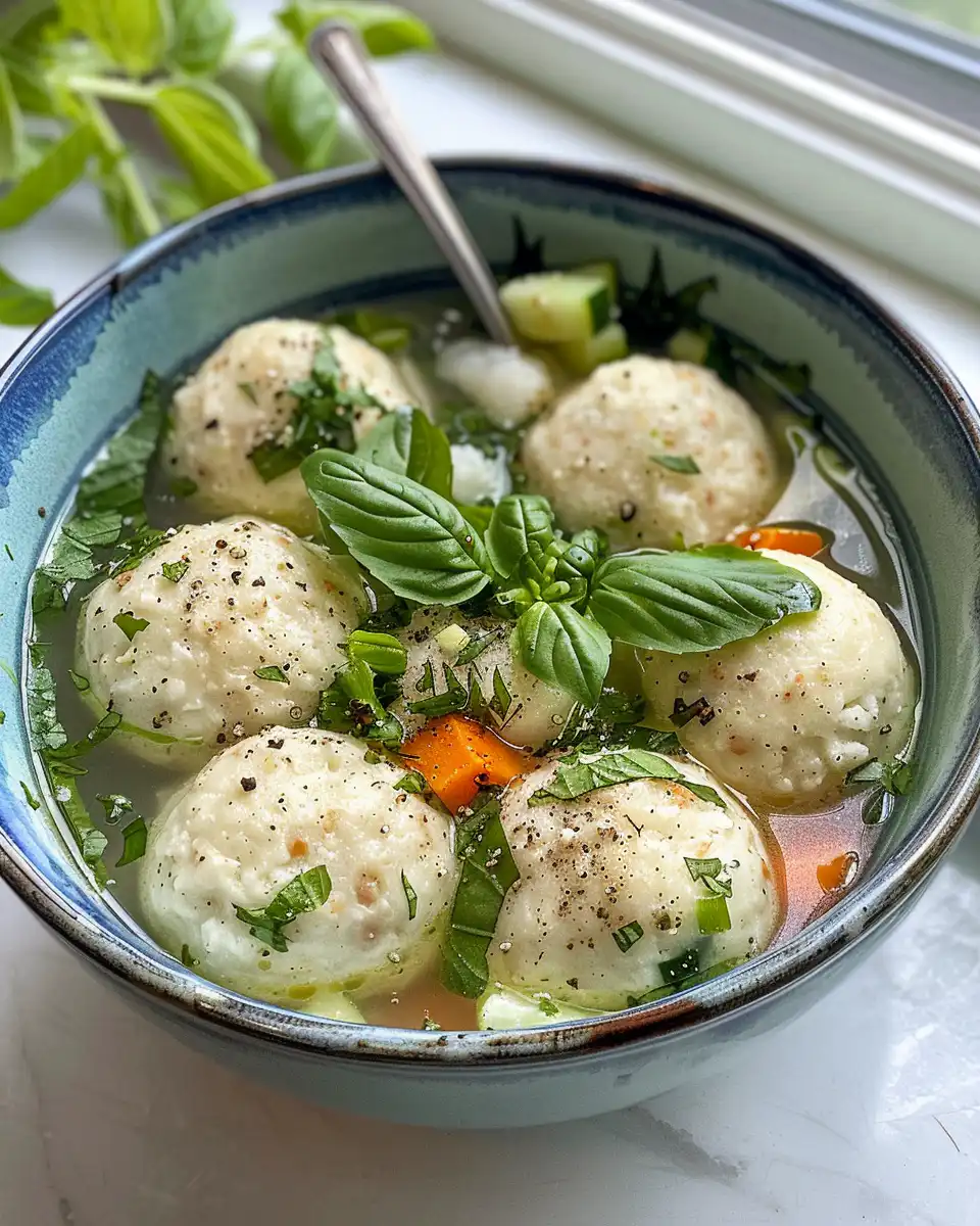 Ingredients for vegetarian matzo ball soup laid out on kitchen table