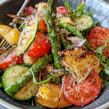 Warm Asparagus Salad taken with iphone 15 pro max --iw 2 --ar 4:5 --v 6.1 --raw
