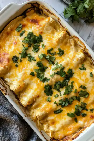White chicken enchilada casserole taken with iphone 15 pro max --iw 2 --ar 4:5 --v 6.1 --raw