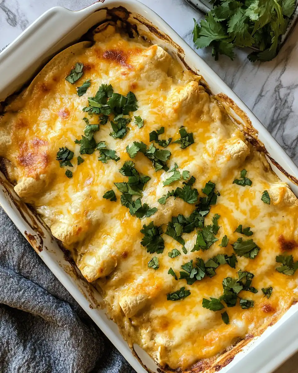 Finished chicken enchilada casserole