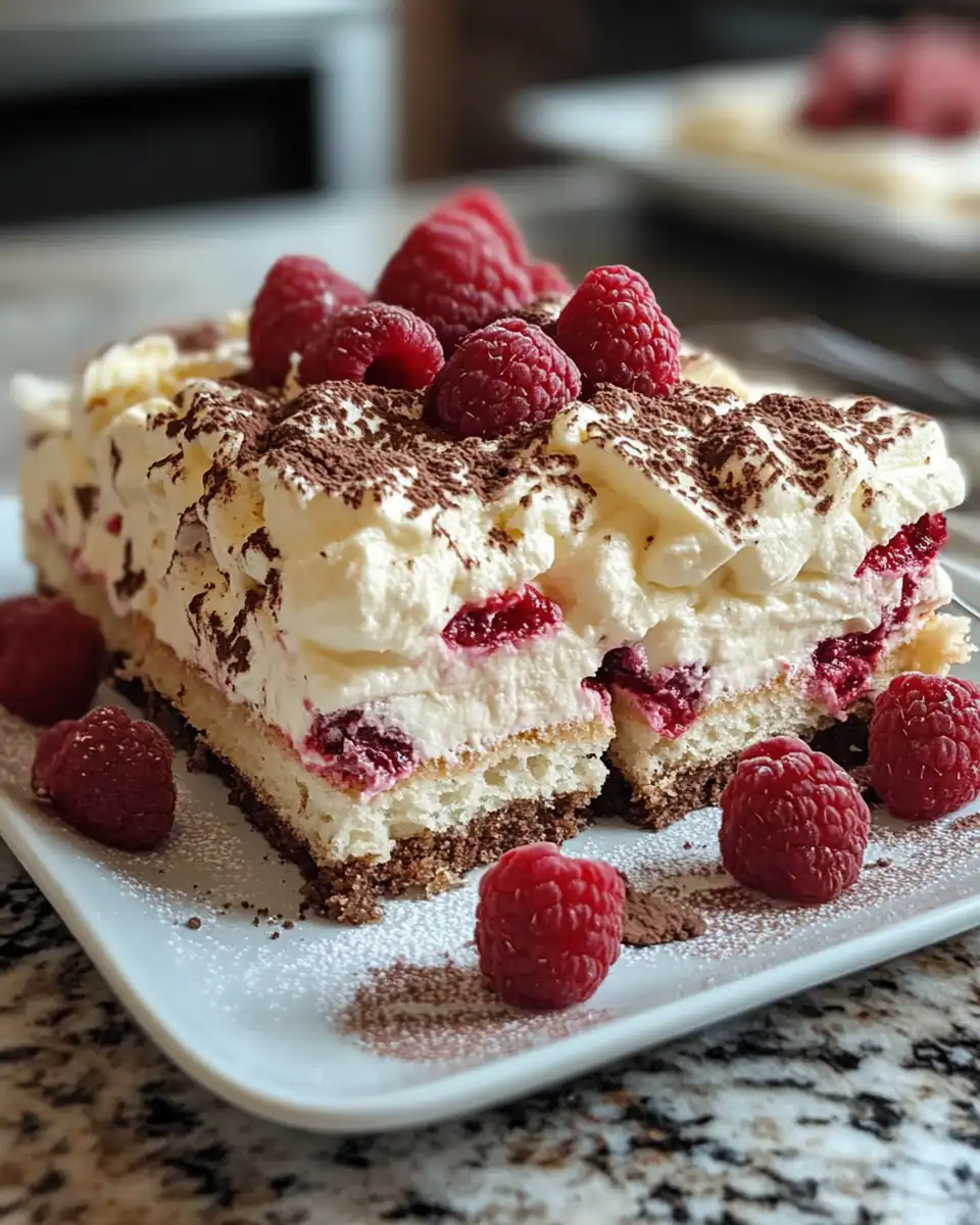 Ingredients for white chocolate raspberry tiramisu layer preparation