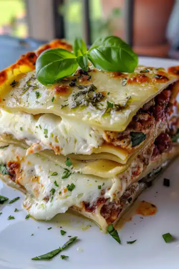 White lasagna taken with iphone 15 pro max --iw 2 --ar 4:5 --v 6.0 --raw