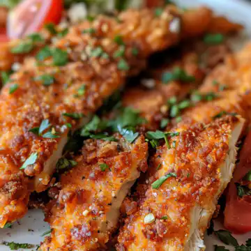 Why Are These Greek Chicken Tenders So Juicy Inside taken with iphone 15 pro max --iw 2 --ar 4:5 --v 6.0 --raw