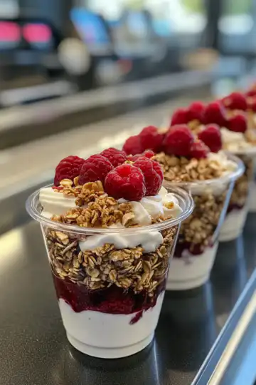 Yogurt Parfait Bar taken with iphone 15 pro max --iw 2 --ar 4:5 --v 6.1 --raw