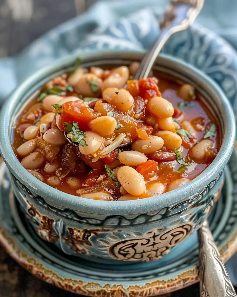 Ingredients for pressure cooker baked beans recipe lined up