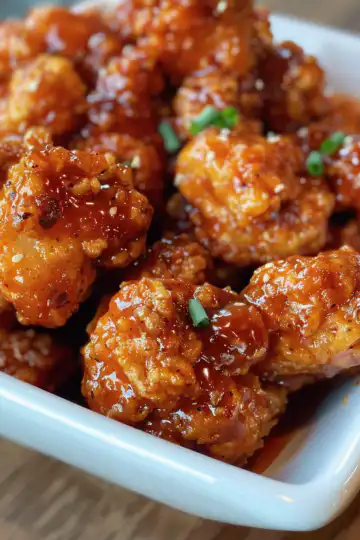 Baked Honey BBQ Popcorn Chicken taken with iphone 15 pro max --iw 2 --ar 4:5 --v 6.0 --raw