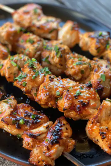 Bang Bang Chicken Skewers taken with iphone 15 pro max --iw 2 --ar 4:5 --v 6.0 --raw