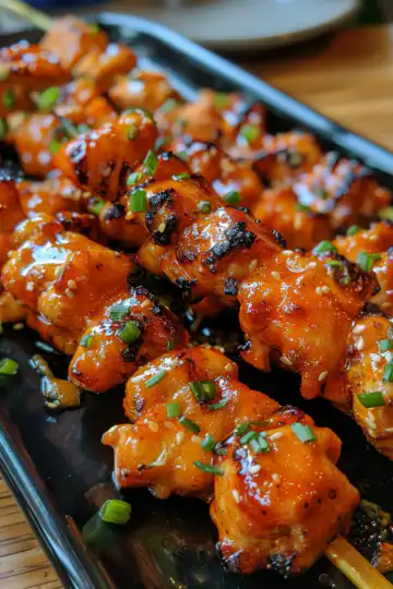 Bang Bang Chicken Skewers taken with iphone 15 pro max --iw 2 --ar 4:5 --v 6.0 --raw
