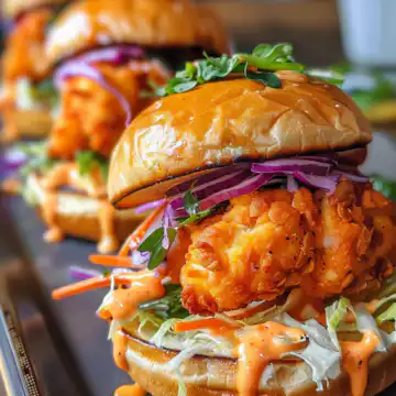 Bang Bang Chicken Sliders taken with iphone 15 pro max --iw 2 --ar 4:5 --v 6.0 --raw