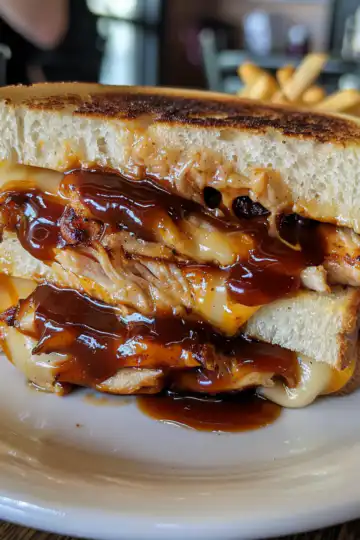 BBQ Chicken Grilled Cheese taken with iphone 15 pro max --iw 2 --ar 4:5 --v 6.0 --raw