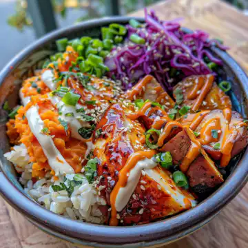 BBQ Chicken Sweet Potato Bowl taken with iphone 15 pro max --iw 2 --ar 4:5 --v 6.0 --raw