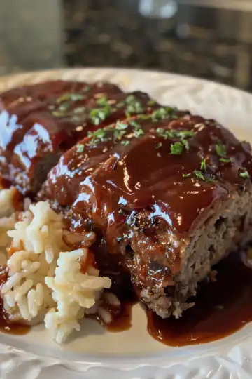 BBQ Meatloaf taken with iphone 15 pro max --iw 2 --ar 4:5 --v 6.0 --raw