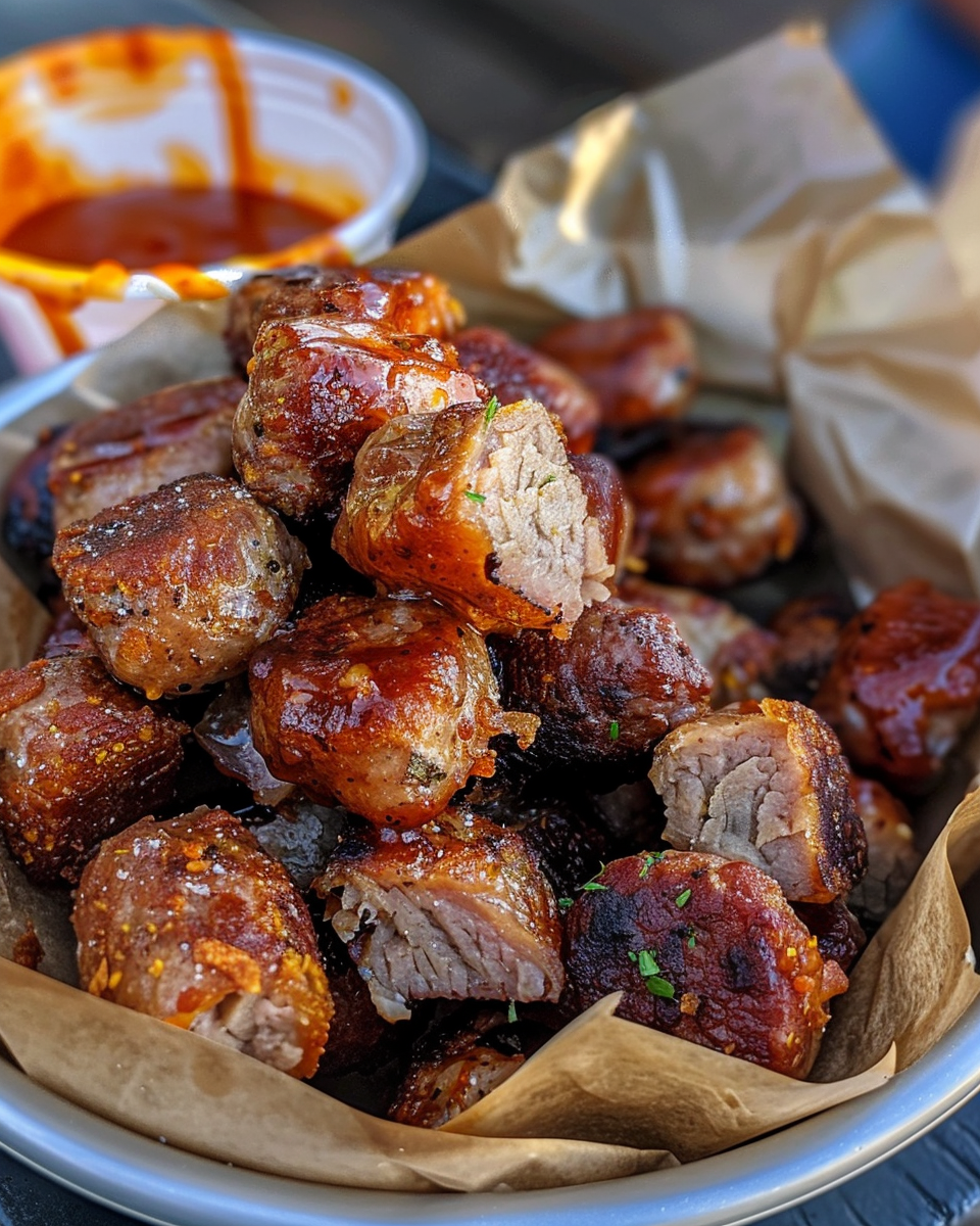 Ingredients for pressure cooker sausage potato meal in bowl