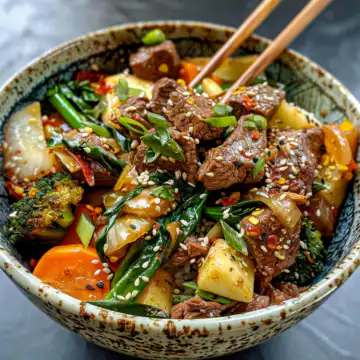 Beef Stir Fry with Vegetables taken with iphone 15 pro max --iw 2 --ar 4:5 --v 6.0 --raw