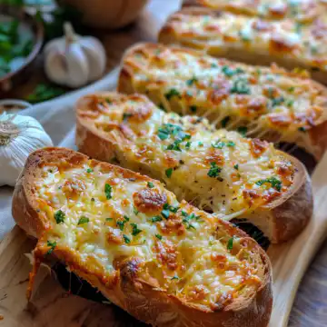 Best Cheesy Garlic Bread taken with iphone 15 pro max --iw 2 --ar 4:5 --v 6.0 --raw
