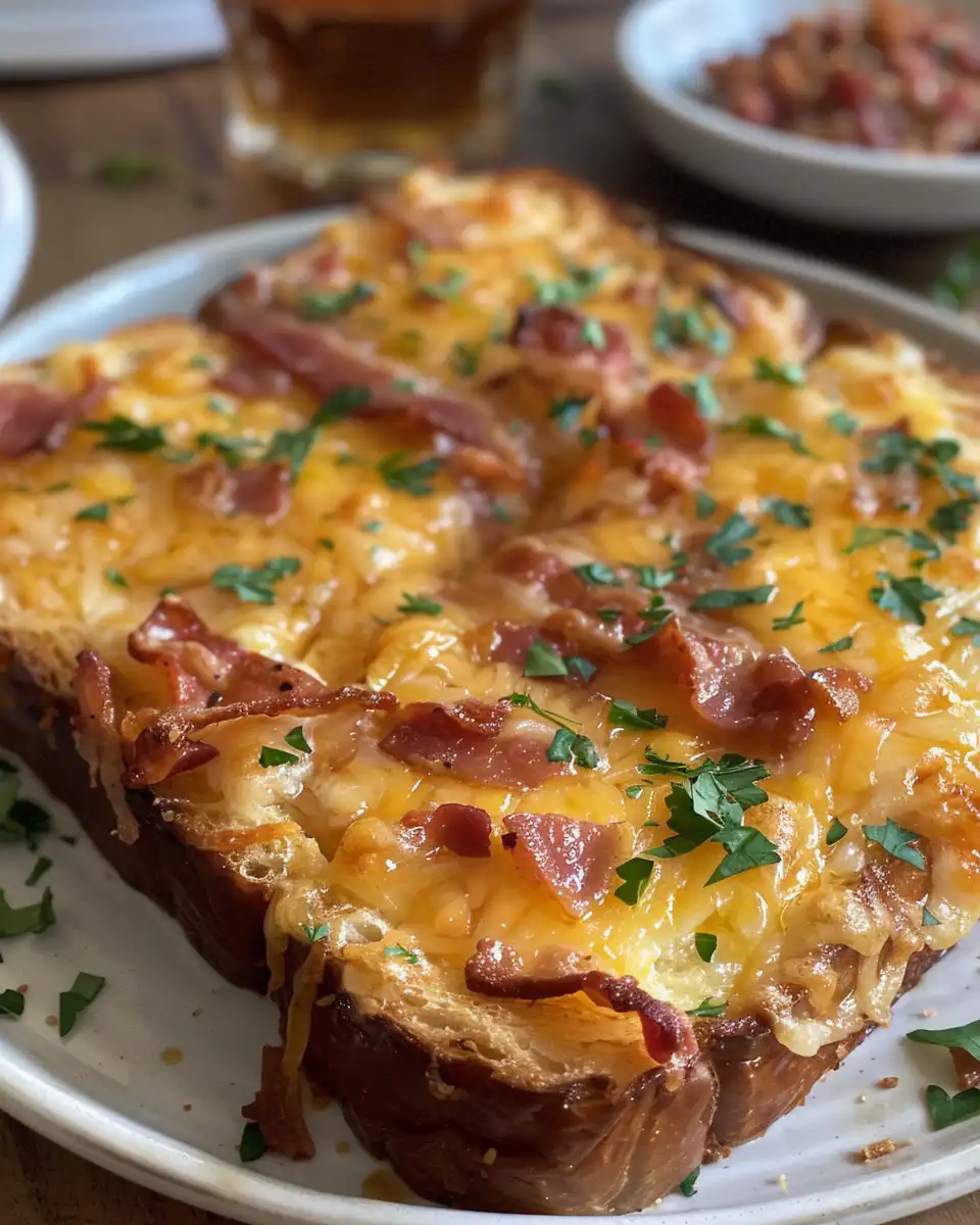 Cooking bourbon maple bacon stuffed French toast sandwiches in a skillet